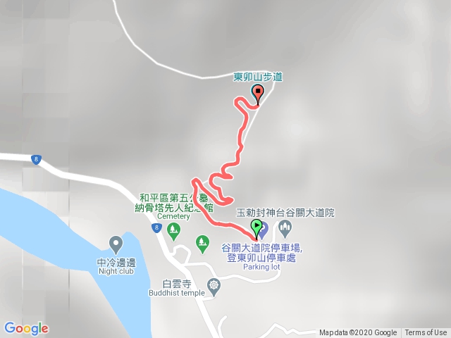 大道院停車場至東卯山登山口