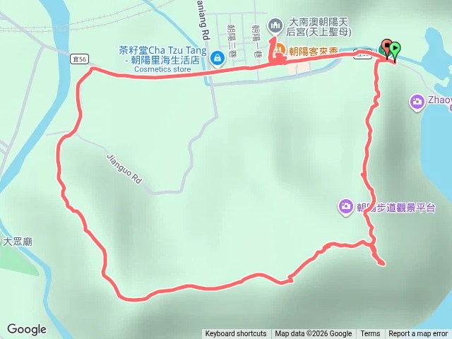 南澳朝陽步道、龜山(砲台山)大環狀 O 型預覽圖