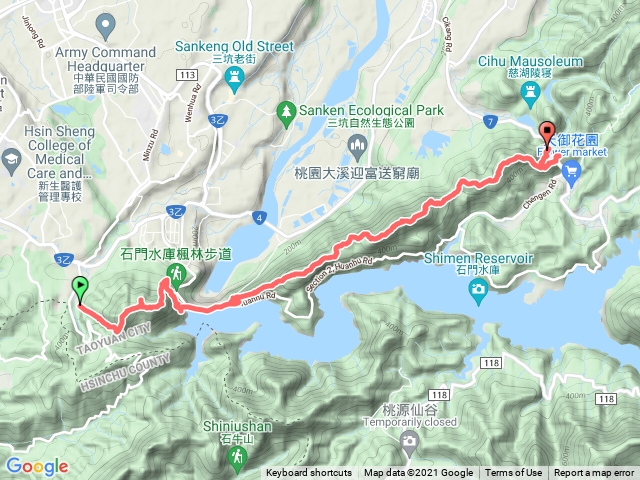 石門山～清水坑山～太平山～新溪州山～溪州山～頭寮山