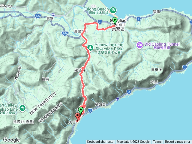 草嶺古道福隆火車站-大里火車站