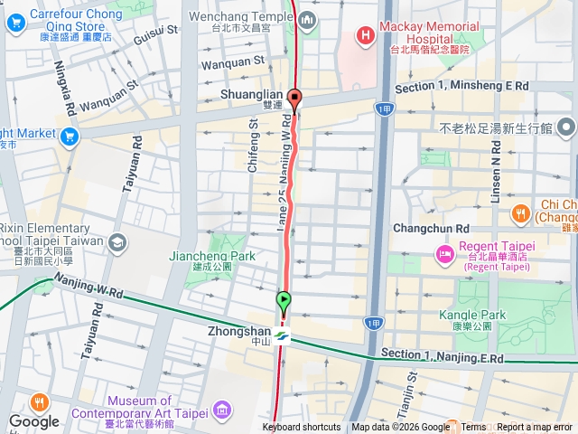 2026年臺北健走趣中山-雙連捷運站線形公園預覽圖