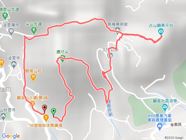 小北插、鶯仔尖、尖山、鴻興土雞城