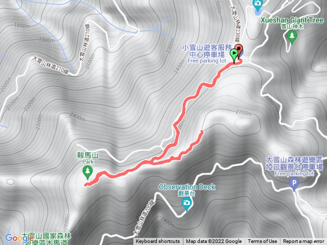 鞍馬山東北峰