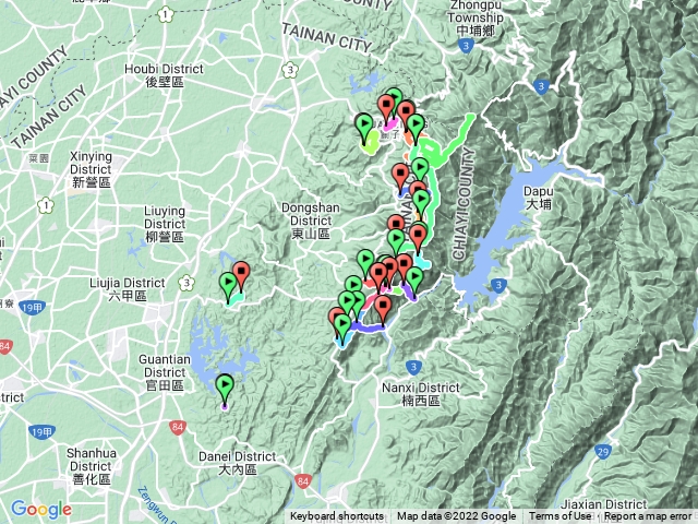 南瀛百岳-大凍山系39座完整航跡