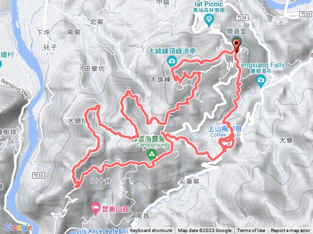 新竹橫山七連峰（大山背山、田寮山、毬子山、水頭排山、鎮石山、薯園山、騎龍山）環O型縱走