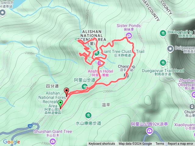 阿里山車站出發巨木群一期加二期預覽圖