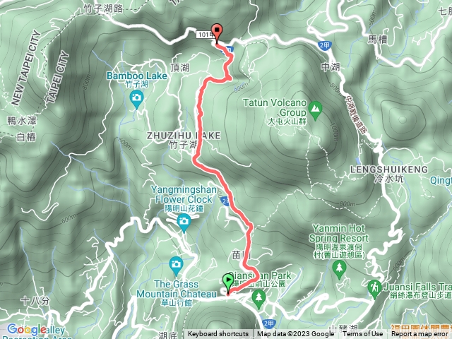 環七星山人車分道: 陽明山總站-百拉卡公路入口-