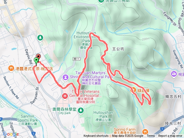 虎頭山西峰到龜崙山