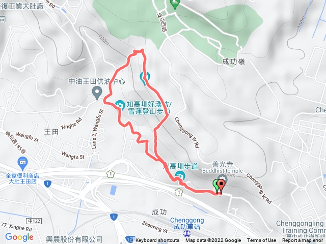 台中烏日_大肚山步道N種走法_知高圳、學田山_大O型路線