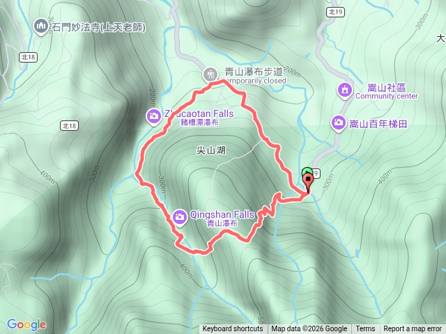 尖山湖步道青山瀑布環狀預覽圖