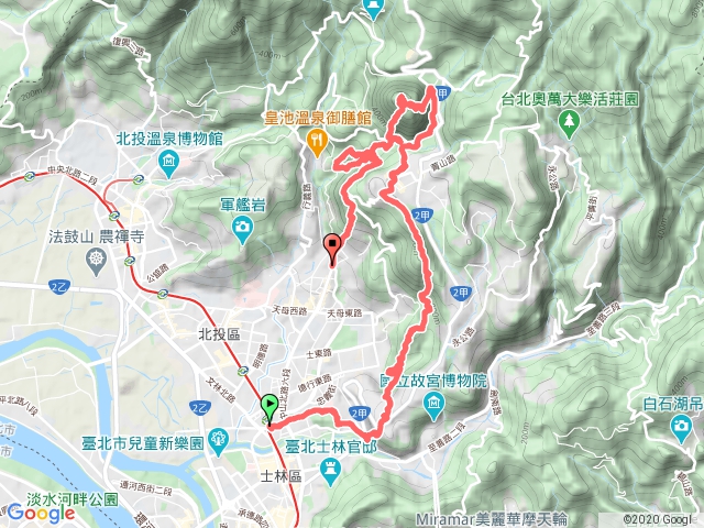 天母區域步道連走順登紗帽山