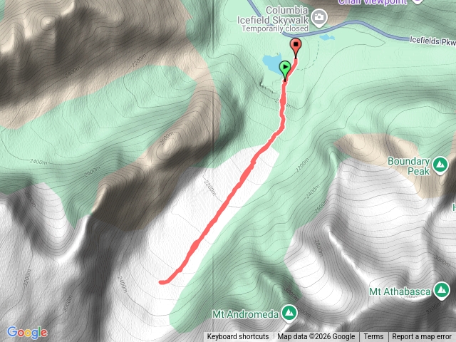加拿大技術攀登路線-洛磯山脈 Athabasca 冰河健行與冰攀