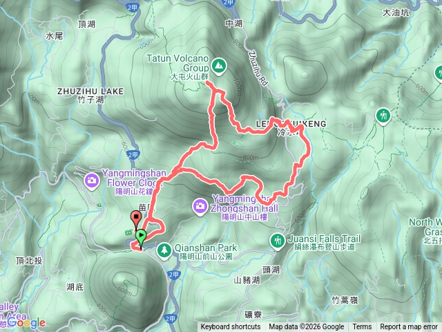 2026-01-25陽明山總站-七星山主峰-東峰-冷水坑-菁苗步道-第二停車場預覽圖
