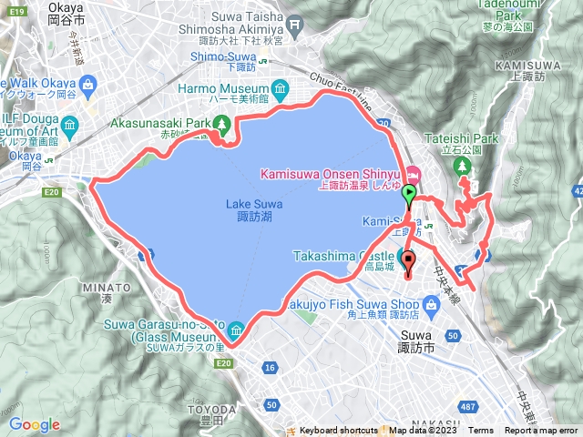 諏訪湖一圈 立石公園