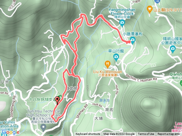 十八份水圳跟陽明公園水池環狀路線