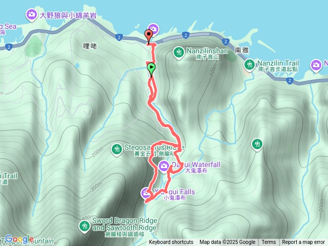 小錐麓古道--小鬼瀑布--保羅尖