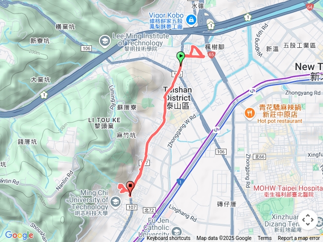 2025-06-23 泰山半日遊─明志和平路口站→楓樹河濱公園→明志書院→頂泰山巖→應化大牌生態園區→泰山巖站