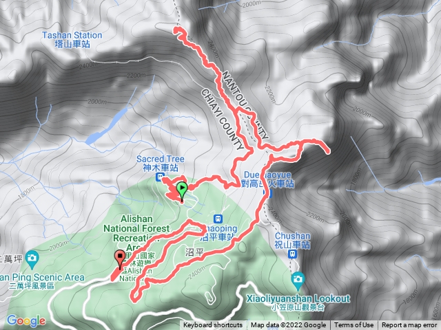 阿里山步道（巨木群步道、塔山步道、對高岳步道、水山療癒步道）兼爬塔山、對高岳