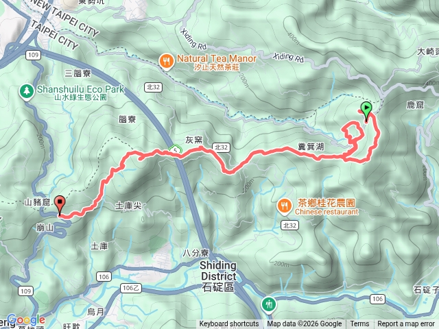 雙北地區南港.石碇.深坑郊山縱走行程：南港茶山舊莊步道群越嶺土庫岳。(台北天際線“第二段2A支線”部份路段)預覽圖