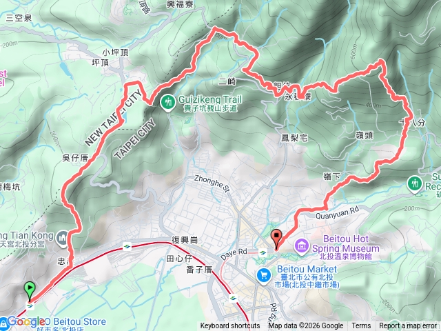 忠中縱走(忠義山、中正山)：捷運忠義站→捷運新北投站預覽圖