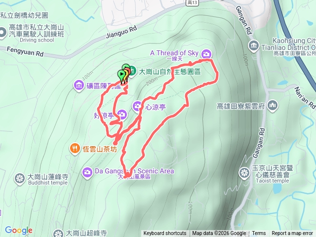 大崗山三角點一線天