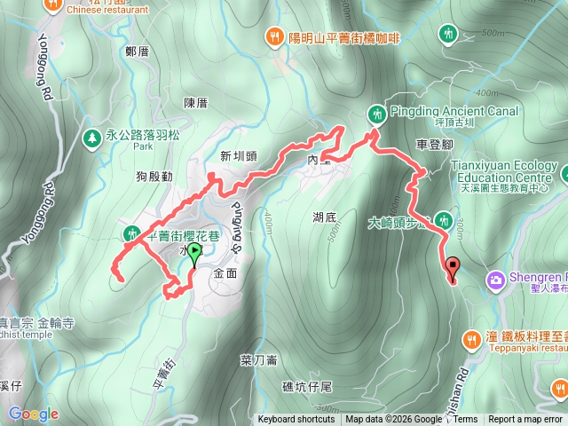 鵝尾山水田＞平菁街賞櫻＞坪頂新圳＞坪頂古圳＞溪和宮預覽圖