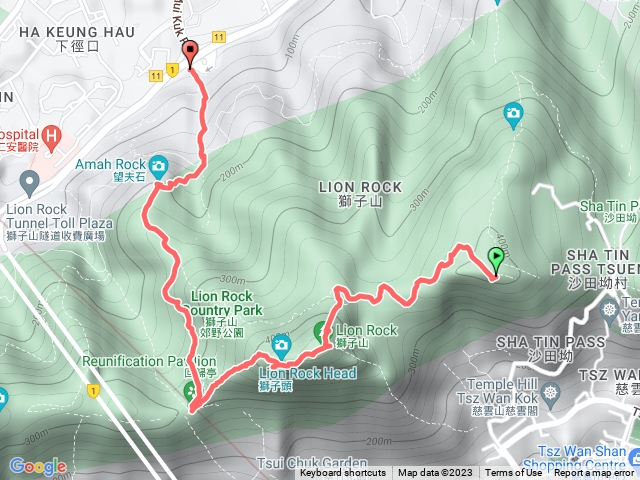 香港獅子山 上山到一半開始紀錄