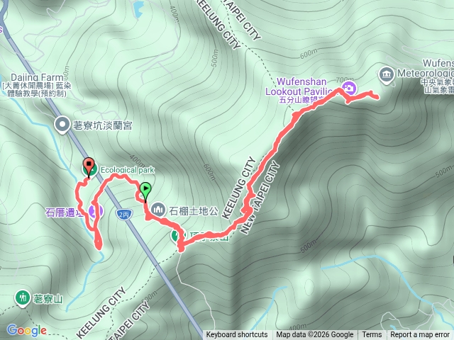 暖東舊道--五分山步道--五分山--荖寮坑古道預覽圖