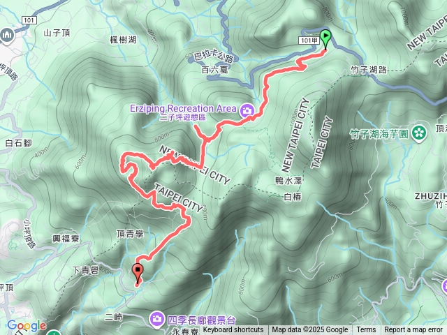 二子坪向天山向天池青天宮