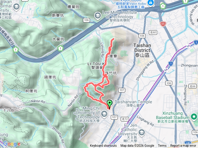 泰山巖~尖棟山~三腳頂山~休閒小o 繞預覽圖