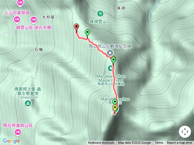 馬那邦山上湖登山口