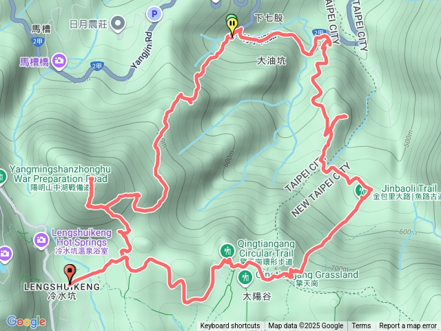 冷水坑七股山七股古道大油坑山魚路古道冷水坑O型