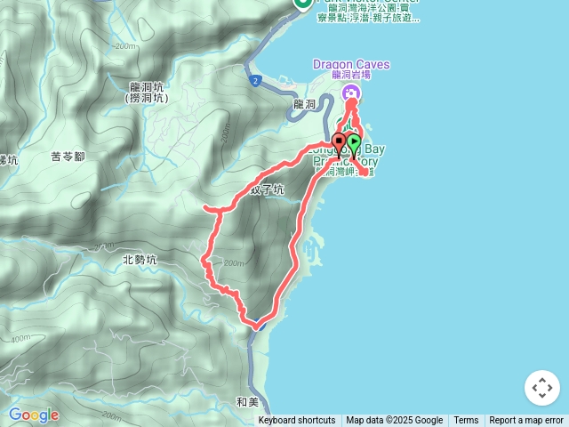 黃金十稜（西靈巖寺-龍洞灣岬步道-龍洞稜-蚊子坑山-北勢坑口O型）