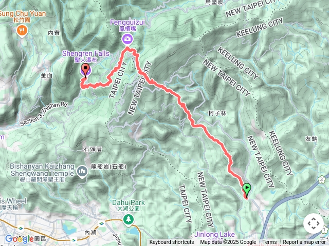2025.05.17 汐止拱北殿連走聖人瀑布（三秀山 北港山 金明山 柯子林山 火燒坪山 車坪寮崙 五指山 內雙溪山 梅花山北峰 梅花山西峰 聖人瀑布）