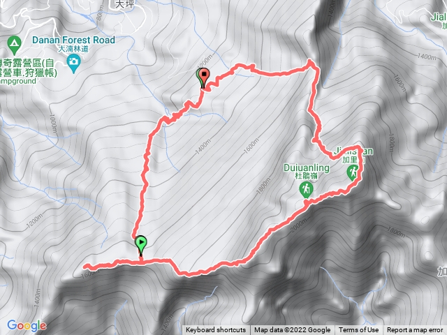 騰龍山、加里山O型