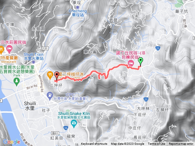 水沙連古道二坪山