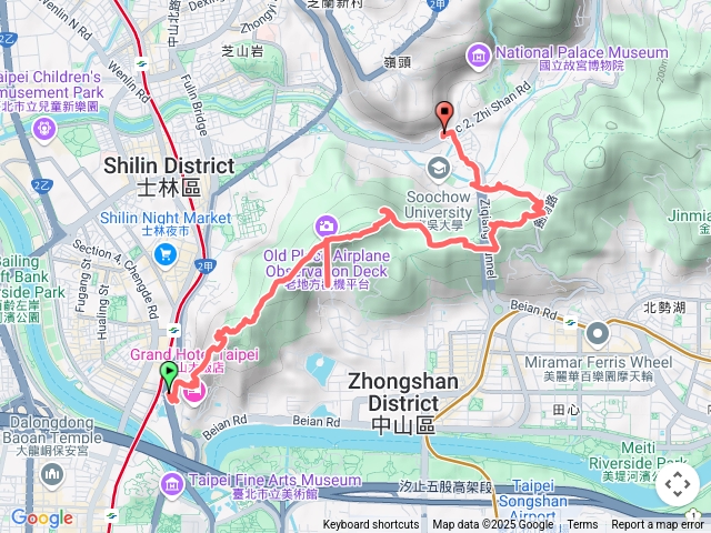圓山劍潭山文間山下故宮