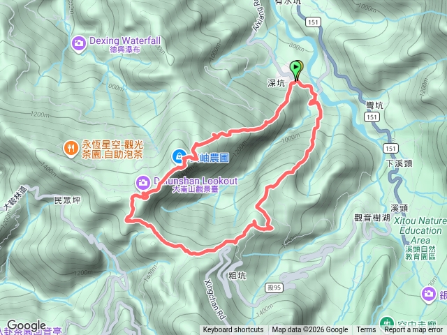 石頭公-樟空崙步道#3-大崙頭山-貓冬望山-快活林-志騰山-竹崙山-石頭公預覽圖