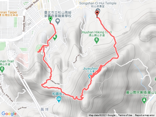 20210405 南港山攀岩步道5連走：永春高中→松山慈惠堂