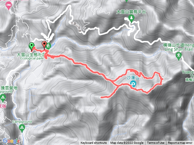 笛吹山沙連山橫嶺山木馬古道