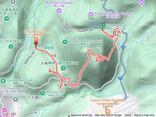 20250105陽明山-北市地測點市475-內政部水準點2103-紗帽山陽明湖東登山口-605峰-紗預覽圖