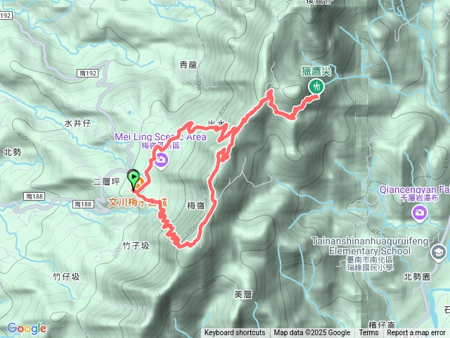 梅嶺O型(竹子尖山-梅峰-獵鷹尖一線天)預覽圖