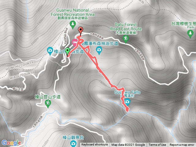 觀霧瀑布步道累到爆