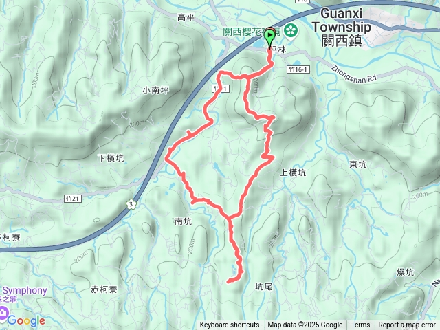2025-02-15 關西坪林四山O 形連走─元和宮→坪林山→南坪林山→陳屋山→坑尾山→八角樓遺址→坪林山→元和宮