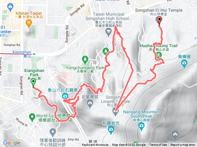 象山捷運站出發虎豹獅象山縱走