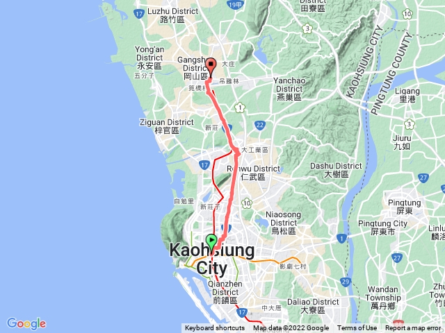 美麗島站到岡山
