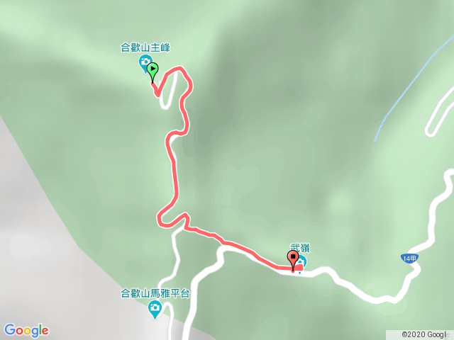 合歡山主峰下山