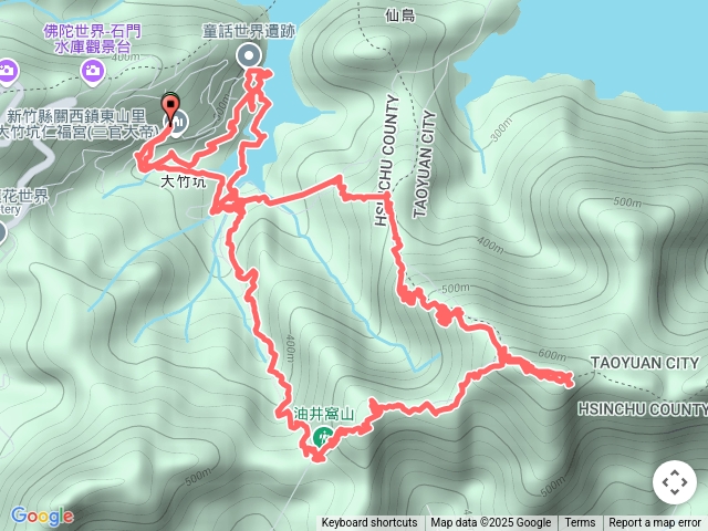 2020-11-22 新竹關西大竹坑仁福宮～油井窩山～石牛山～石門水庫8字繞