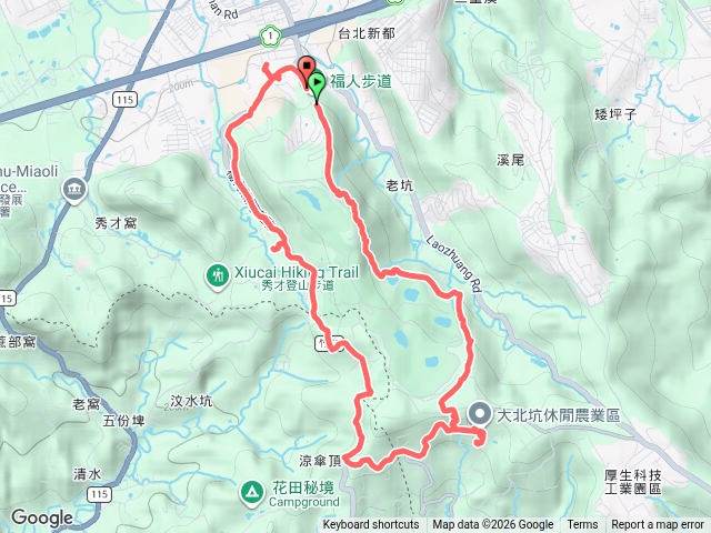 福人登山步道走大北坑小楊梅 O繞預覽圖