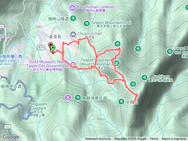 金瓜石｜無耳茶壺山-半平山-金老二8字型預覽圖